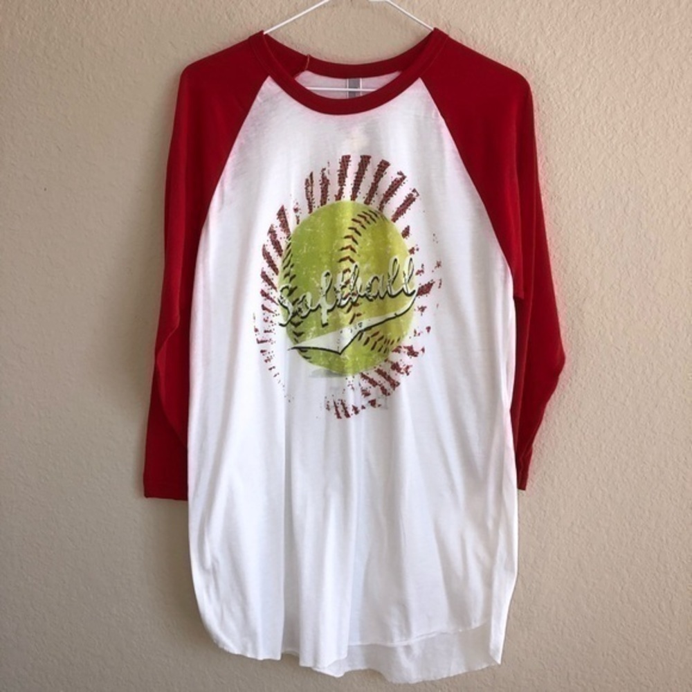 American Apparel Raglan Softball Long Sleeve Shirt